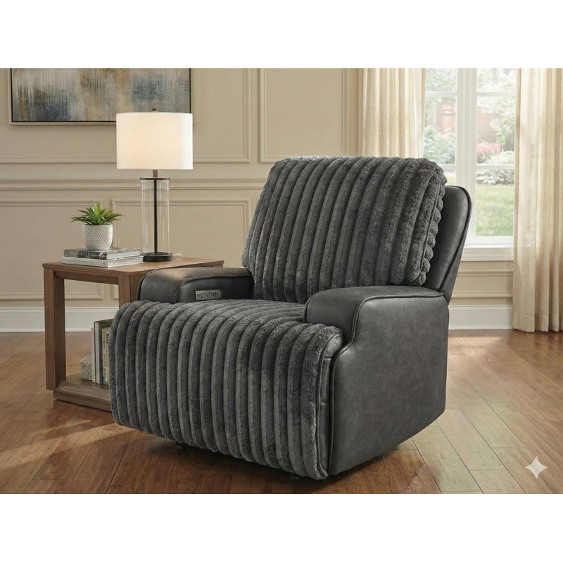 Bryonhall Power Recliner Chair (Grey), Gray