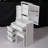 Compact And Stylish Bedside Cabinet Set With Extra Large Mirror And High Capacity Storage-913742248