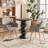 Mid Century Modern Dining Chairs Set of 2 Comfy Accent Chair Upholstered Kitchen Dining Living Room Chairs For Bedrooms Waiting Room Home Arm Desk Chair No Wheels, Gray-1670741839
