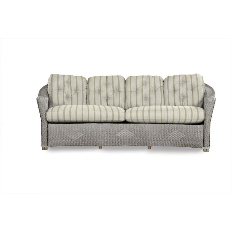 Reflections Outdoor 4 - Seat Patio Sofa, Sailcloth Seagull, Pewter