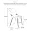 Chaise de salle à manger moderne en cuir de polyuréthane minimaliste-1204957303