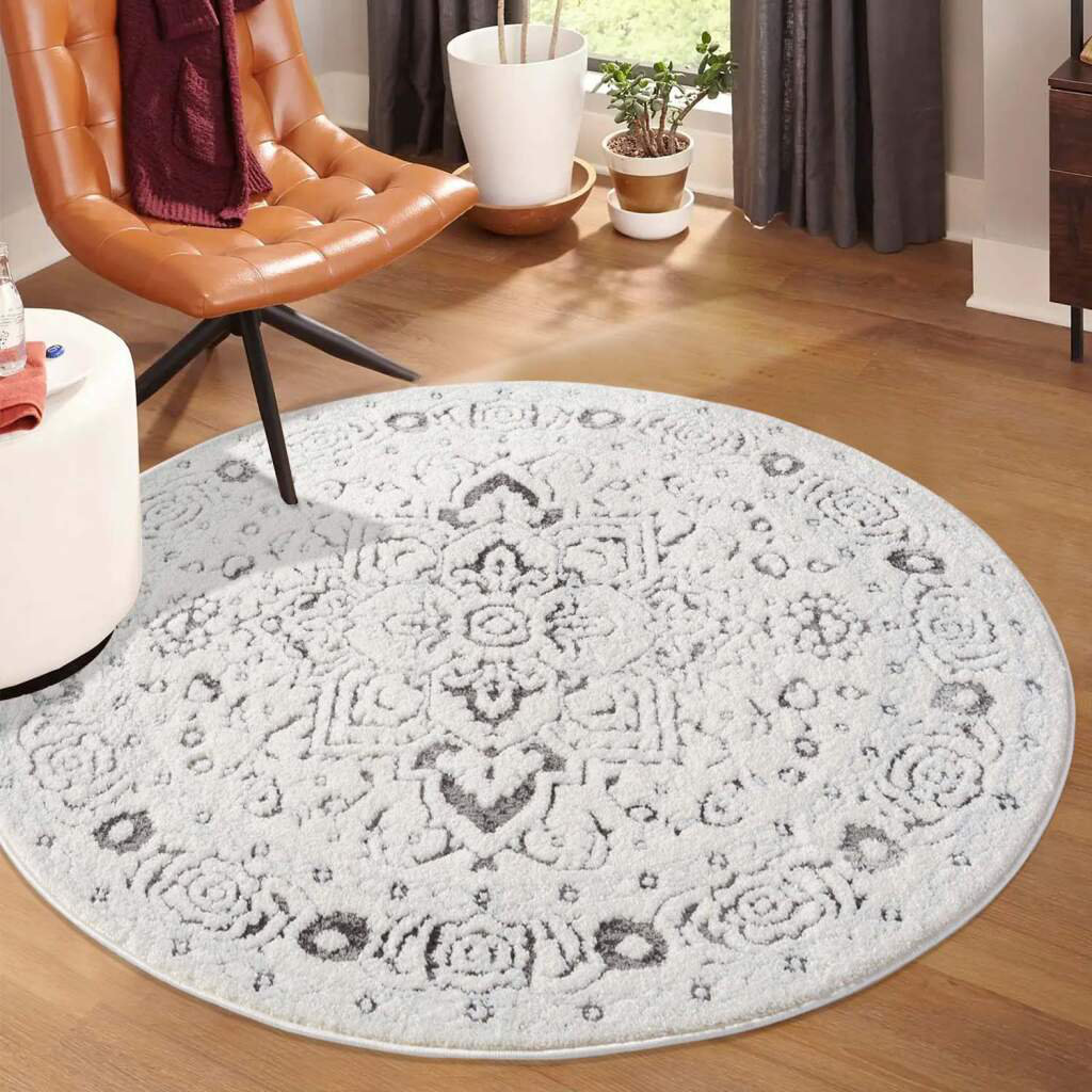 Teppich Lounge 0638 Kurzflor Grau Modern, Geometrisch 3D-Effekt für Wohnzimmer Schlafzimmer Dollie