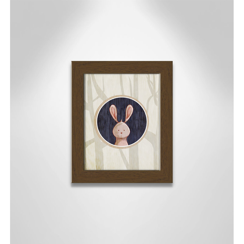 «Juvenile Forest Animals», impression sur papier, Cadre plat noyer, H 10 po x l 8 po x P 0,6 po