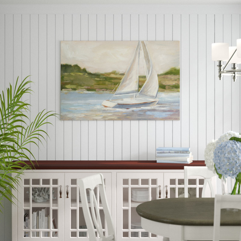 «Off the Coast II», peinture sur toile, H 32 po x l 48 po