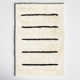 Mayer Striped Hand Knotted Wool Ivory/Black Area Rug
