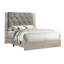 Lit pour grand lit, thème crème et gris, tête de lit, tête de lit en bois d'hévéa gris, cadre-401627306-401627349