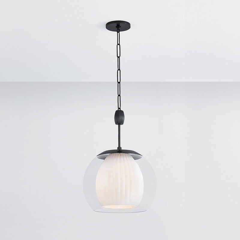 CLEMENTON PENDANT, 24" H x 17" W x 17" D, Bronze