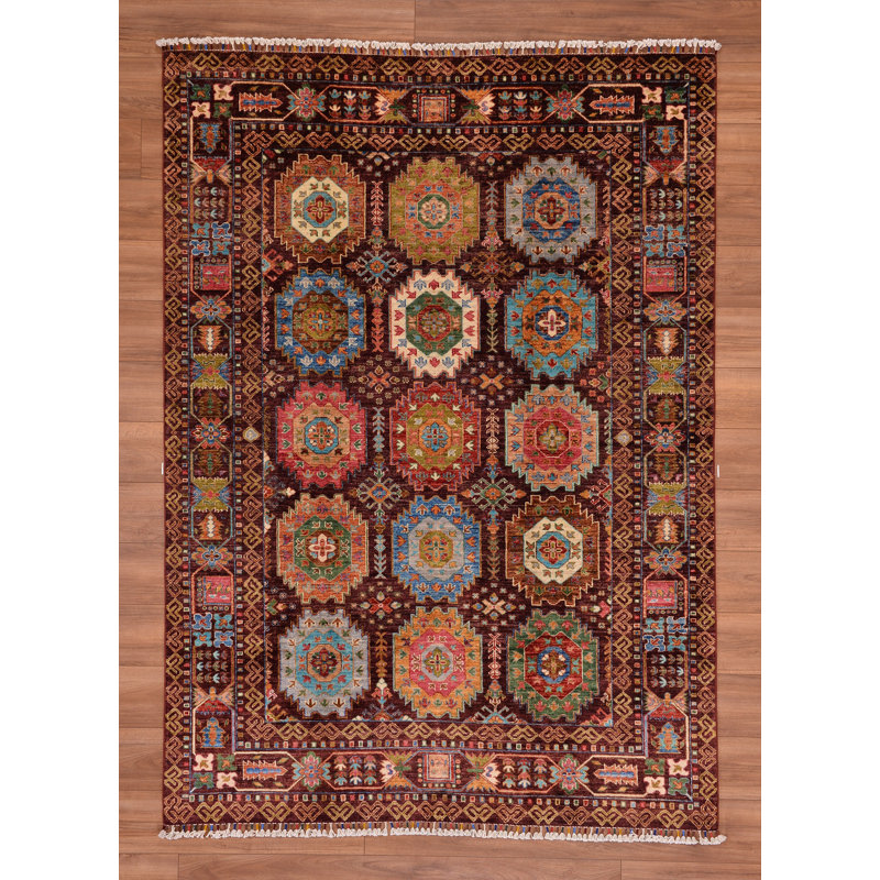 Tapis en laine et coton bourgogne Original