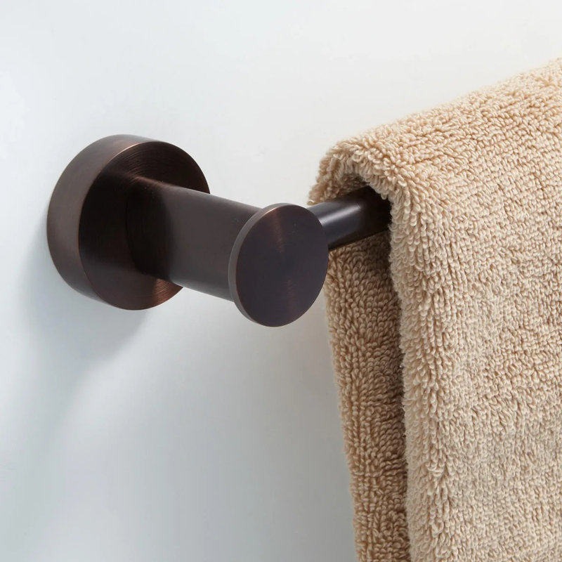 24" Prague Collection Wall-Mount Towel Bar, Oil Rubbed Bronze, 2" H x 25.75" W x 3" D