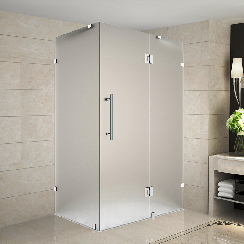 Avalux Rectangle Hinged Shower Enclosure, Chrome, 48"W x 72"H