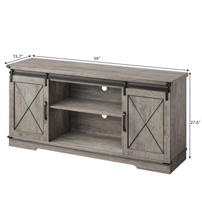 Farmhouse TV Stand For 65 Inch TV, Entertainment Center With Storage by August Grove