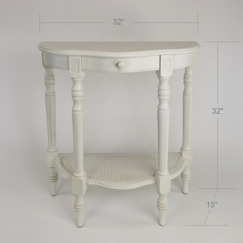Leeroy 32'' Solid Wood Console Table, Whitewash