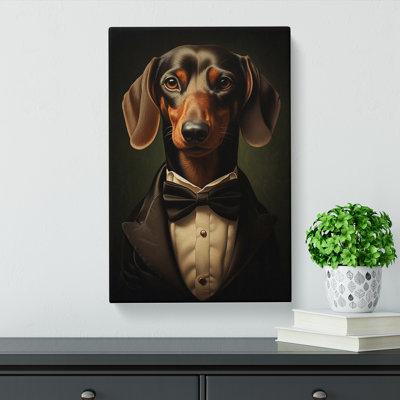 Dachshund Neo-Plasticism Art - No Frame Print