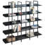 Bibliothèque à 5 niveaux, bibliothèque ouverte pour bureau à domicile, tablette de style industriel rétro-129861947