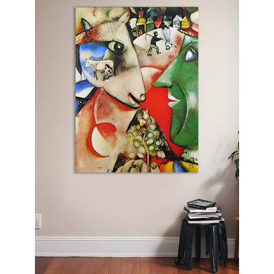 « I and the Village » par Marc Chagall - impression d'art graphique sur toile tendue