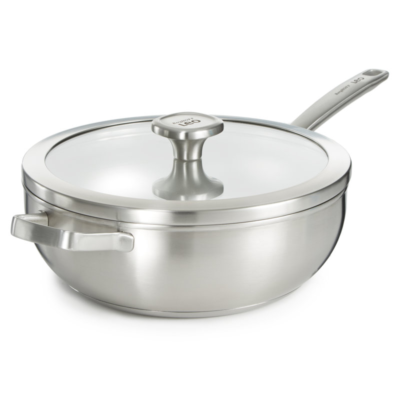 Wok en acier inoxydable de 11 po avec couvercle BergHOFF International