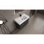 Armoire de salle de bain autoportante de 36 po avec lavabo en résine - texture chêne foncé Modern Grace
