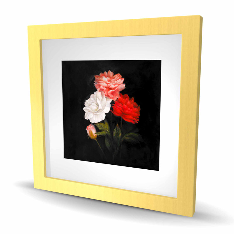 Petit lot de roses - reproduction encadrée romantique pour la maison
