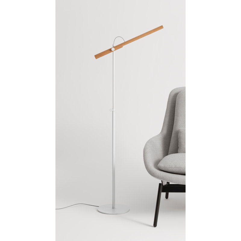 Type A Floor Lamp, White, White Oak