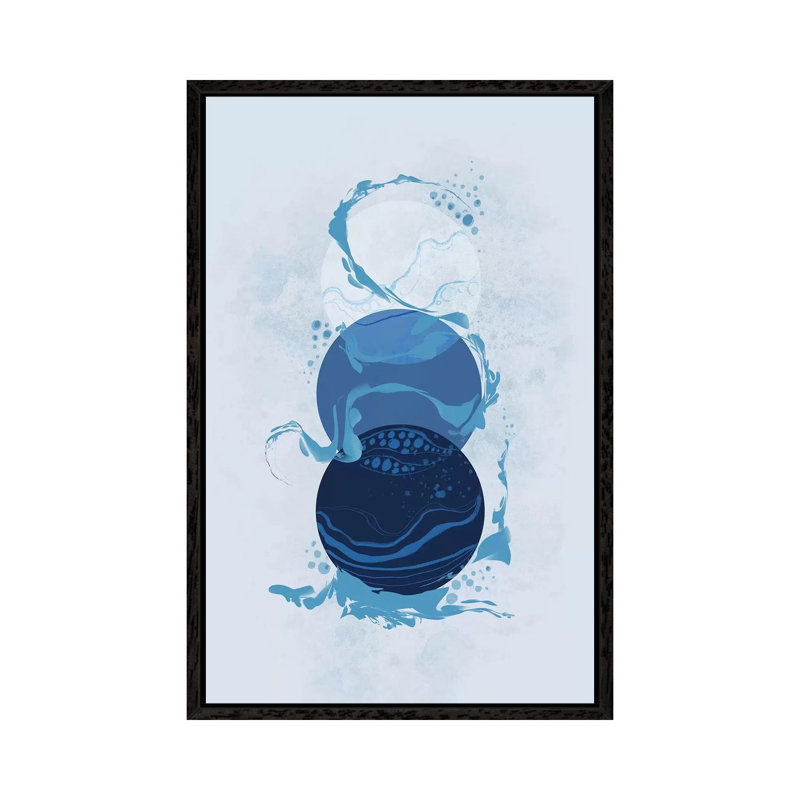 Catch - Print on Canvas, 101.6cm H x 66.04cm W x 3.81cm D, Black Floater Framed