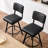 Bronson 26.6" Industrial Swivel Counter Stool with Rectangular Back and Metal Frame-137917161