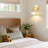 Vintage LED Wall Sconce With Remote - Wireless Rechargeable Wall Light With Tulip Glass Lampshade, 12 RGB Colors & Dimmable Function (Bulb Included) For Bedroom, Living Room & Hallway.-762143800-761899793