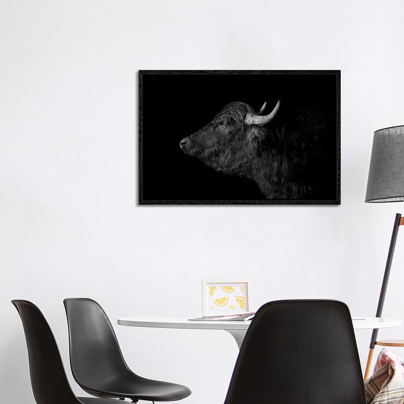 Buffalo - Print on Canvas, Black Framed, 101.6 cm H x 66.04 cm W