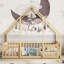 Lit double en bois en forme de maison avec clôture, garde-corps, naturel-1312983079-1312983072