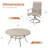 Baileyville 6-Person Patio Dining Set with 53" Round Patio Dining Table and 6 Swivel PVC-coated polyester Dining Chairs-47873395