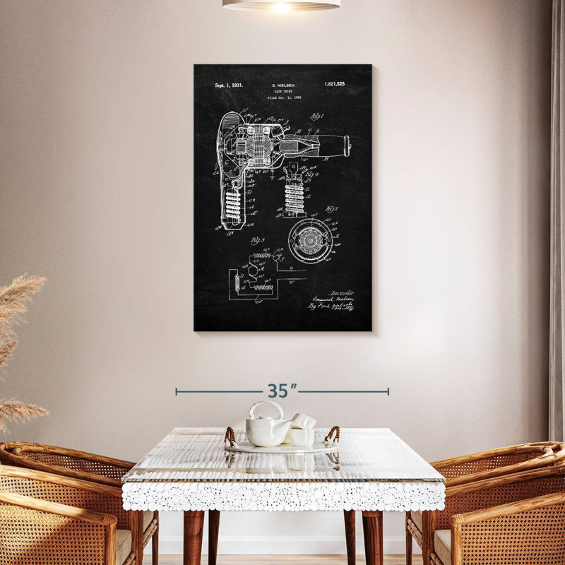 Hair Dryer 1931 BW Kynaat, 45" H x 30" W