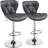 Elna Stylish Adjustable PU Leather Swivel Bar Stool Counter Height Bar Chairs with Large  Base-548760825
