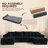 Navarrie Boneless 134" U-Shaped Sectional, No Assembly Required Compression Sofa with Dual Chaises-920495846