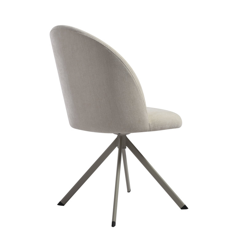 Arguello Contemporary 7-Piece Dining Set With Wood And Sintered Stone Table Top, And Upholstered Armchairs, Beige, Beige