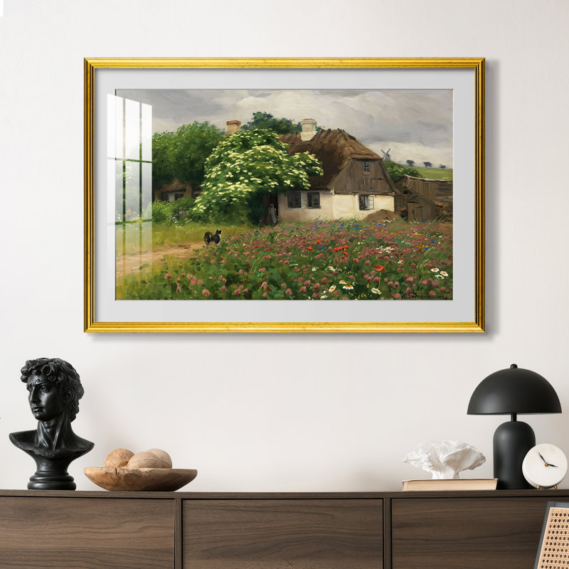Ferme avec fleurs des champs, 1909 - Hans Andersen Brendekilde - Estampe encadrée sur mesure