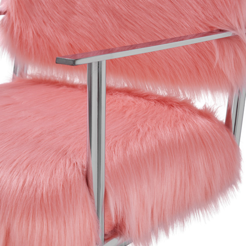 Upholstered Armchair, Pink