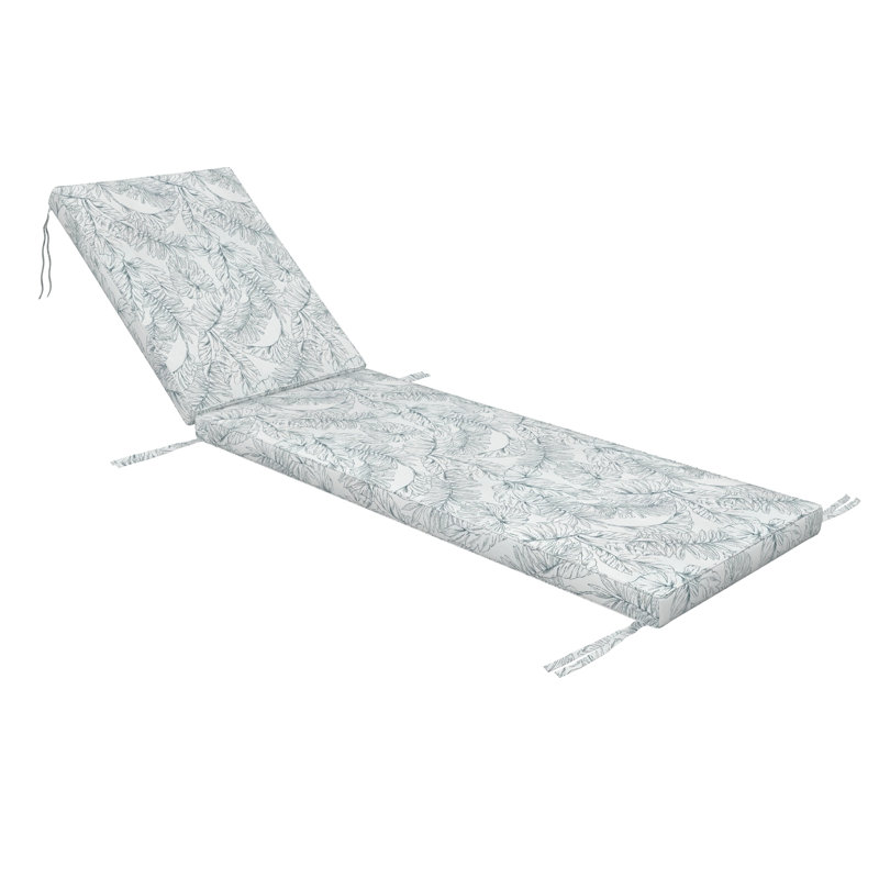 Outdoor Chaise Cushion With Sunbrella Fabric, 24" W x 73" D, Sunbrella® Calm Laurel