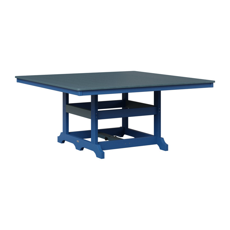 Table de salle à manger Berlin Classic, Ardoise, Bleu pacifique