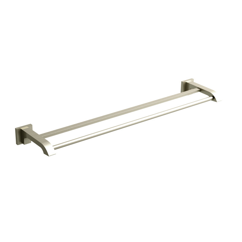 Double barre à serviettes Zendo, Nickel brossé