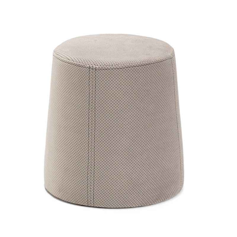 Repose-pieds de 13,8 po Frederika, 100 % polyester gris