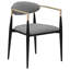 Chaise rembourrée avec accoudoirs (ensemble de 2)