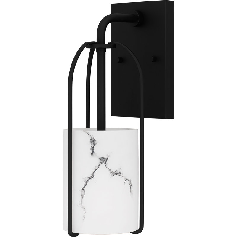 Kimrey 1-Light Matte Black Wall Sconce