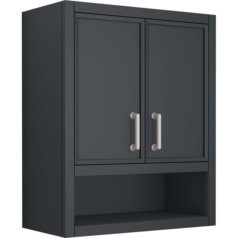 Winnow 28-In X 24-In Wall Cabinet, Slate Gray