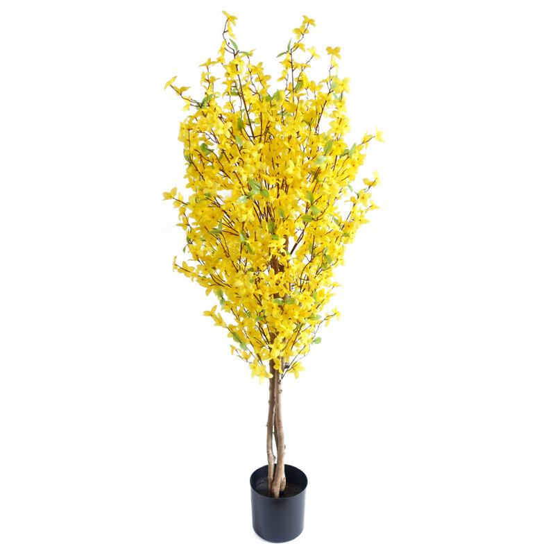 Anivea Faux Forsythia Tree in Pot, 120 cm x 50 cm
