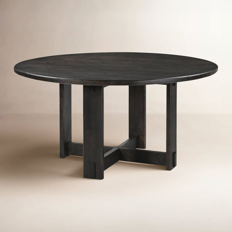 Glenn Round Dining Table Dark Brown