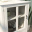 Armoire de rangement à porte simple en verre avec poignée unique