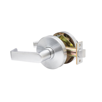 Heavy Duty Brushed Chrome Grade 1 Commercial Cylindrical Passage Hall/Closet Door Handle