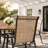 4-Person Round Patio Dining Set With Stackable Textilene Chairs-1028109033