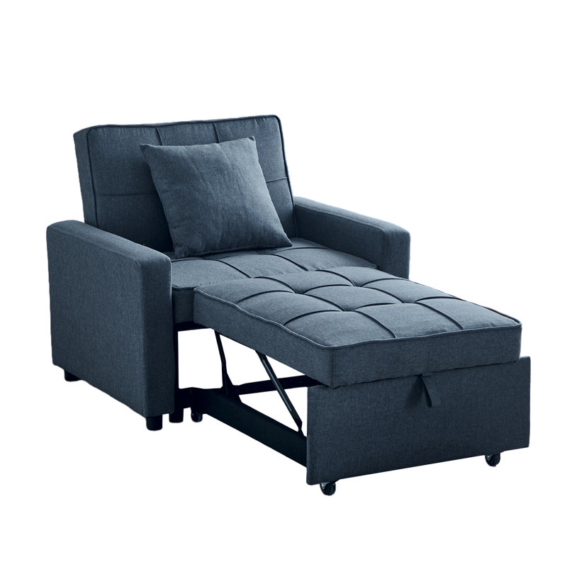 Fauteuil convertible simple 35,6 po 3-en-1, Bleu