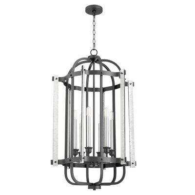 Luminaire suspendu géométrique 6 lumières façon bougie