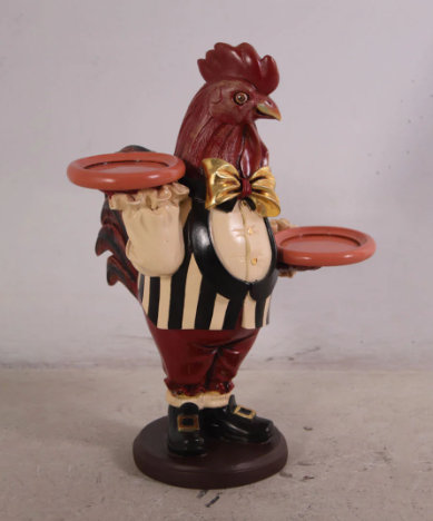 Karelly Small Rooster Butler Statue